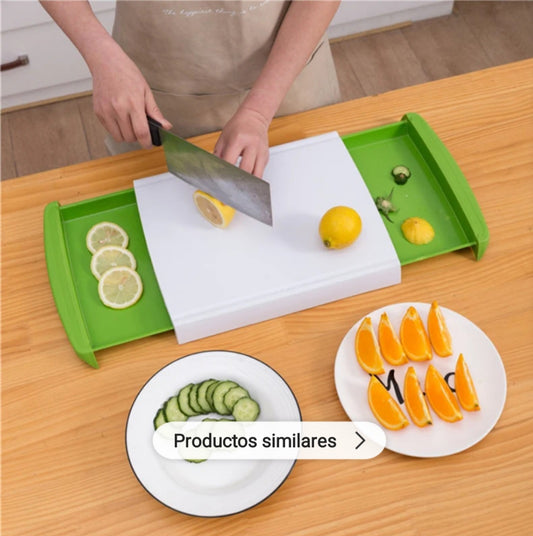 Tabla de picar con deposito